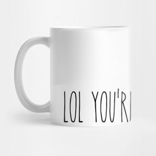 funny line drawing flower Mug